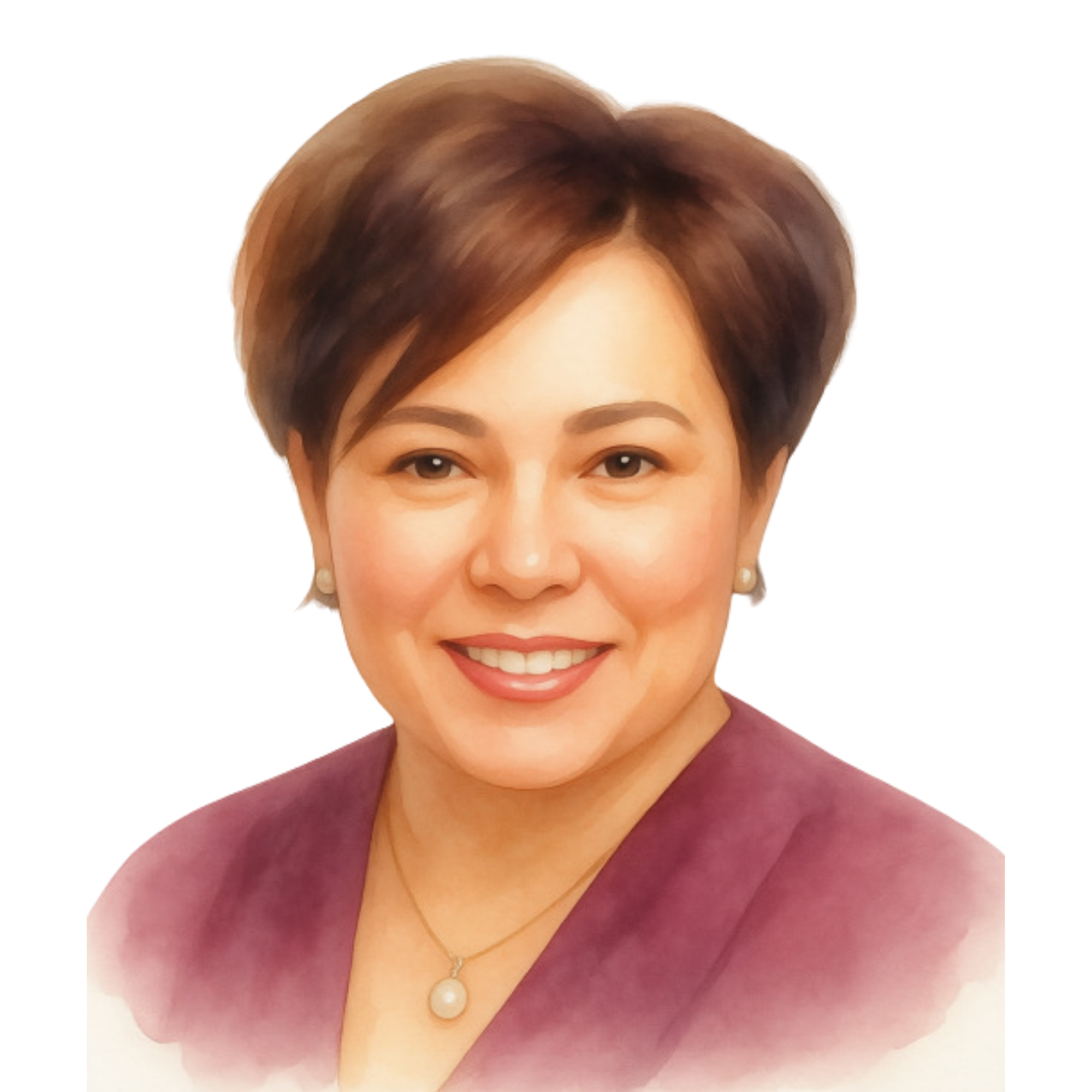 Illustrated portrait of Dr. Almi Guajardo Abeyta