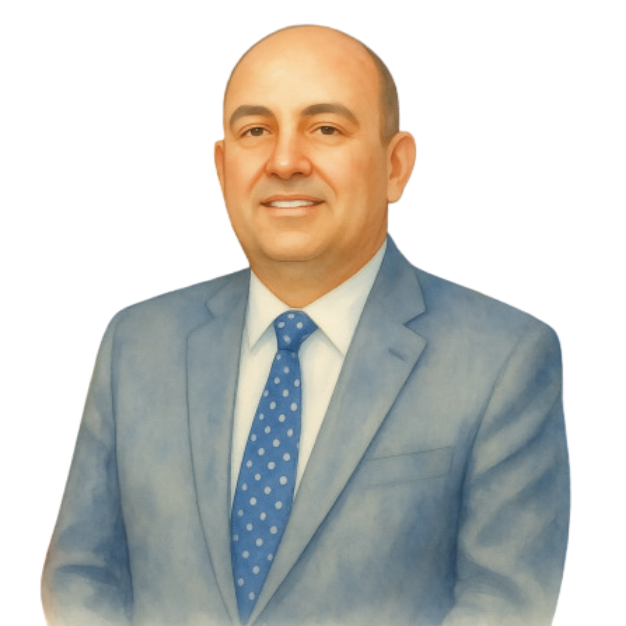 Illustrated portrait of Stephen Zrike
